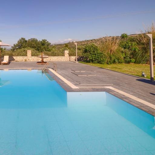 An impeccable villa on a hill with a private pool
