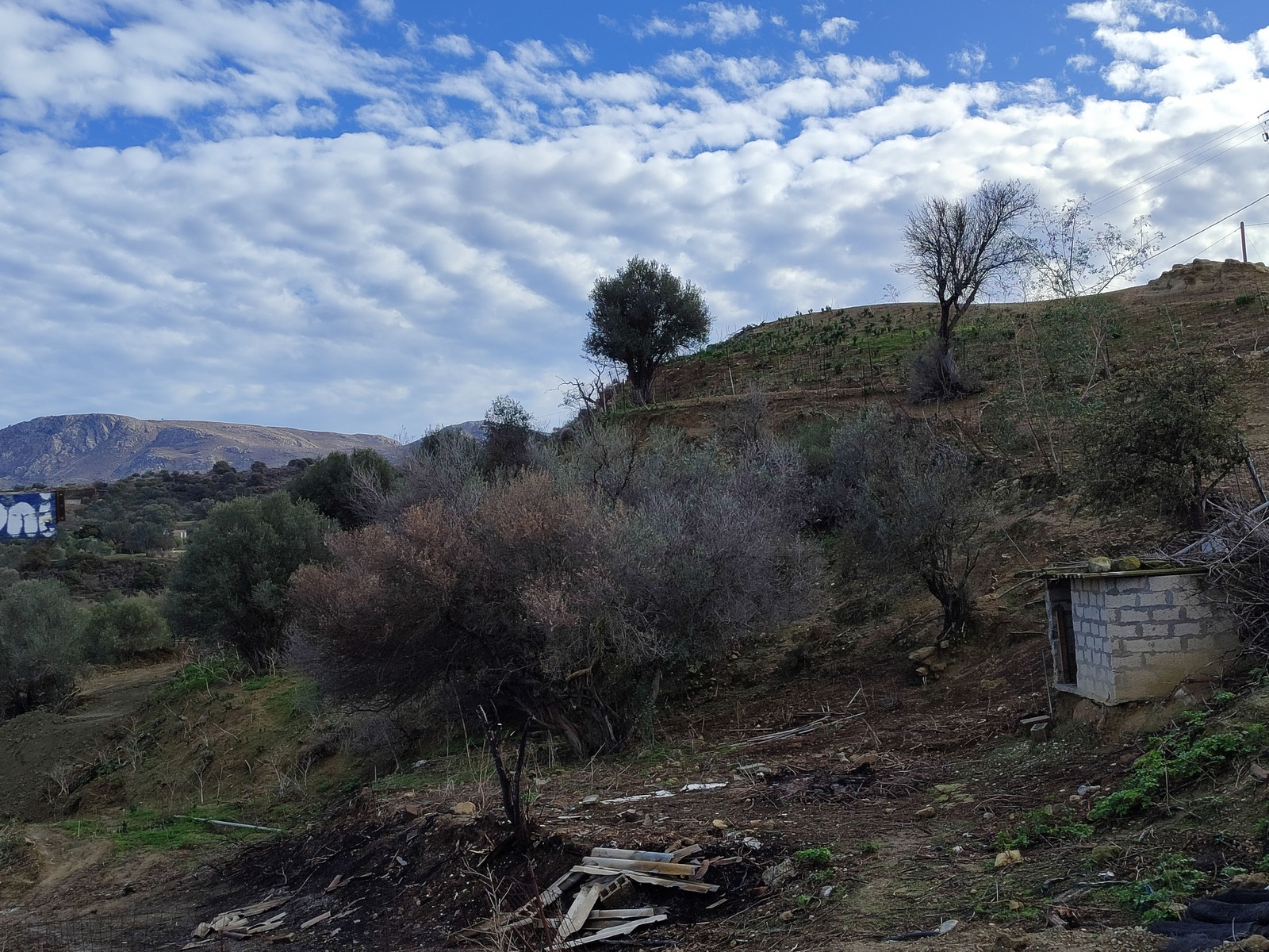 Plot of land for sale within a settlement on the edge of the village.