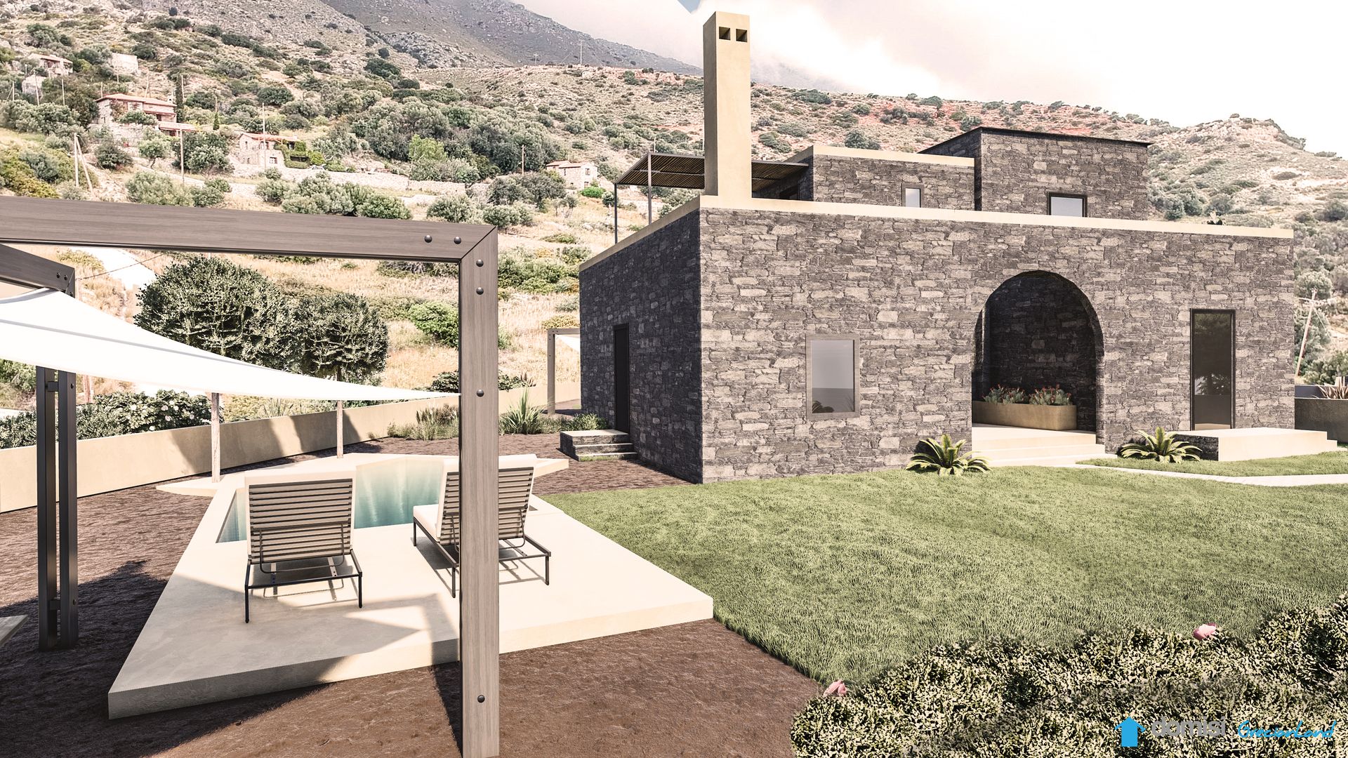 Stonebuilt villa , is going to be built.