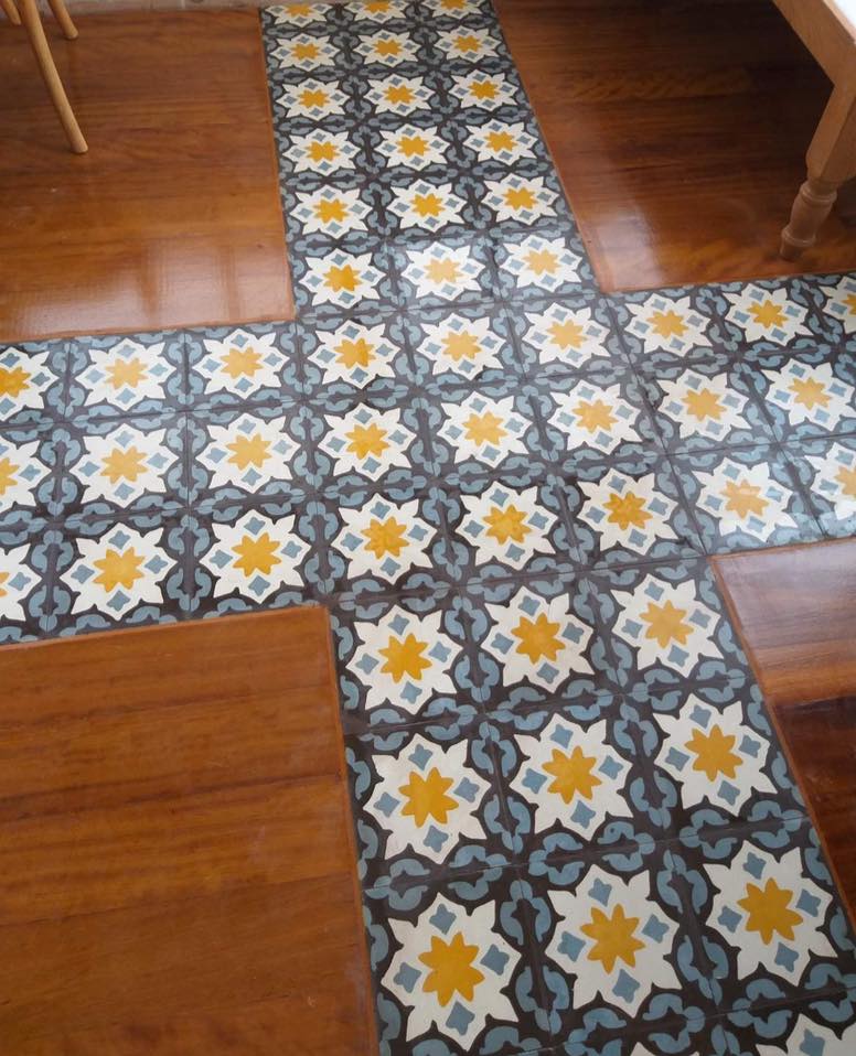 Handmade cement tiles. Colors and pattern design of your choice