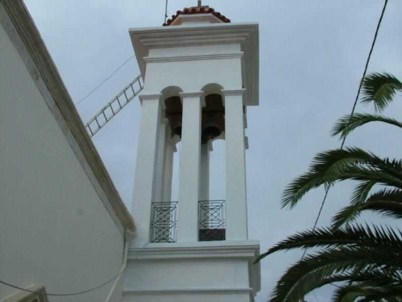 Καθαρισμός επισκευή πέτρας Καμπαναριού, εξωτερική ανακαίνιση.