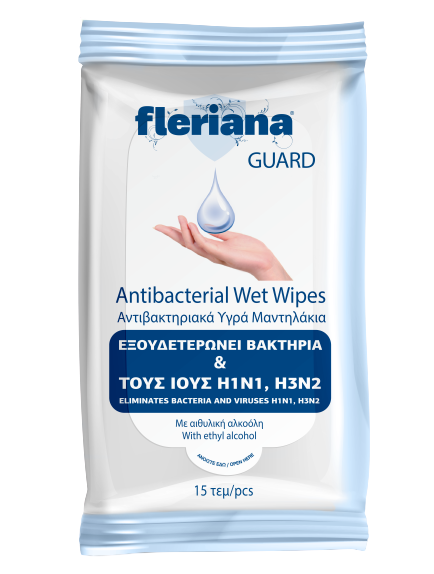 Fleriana Guard Antibacterial Wet Wipes 15 pcs