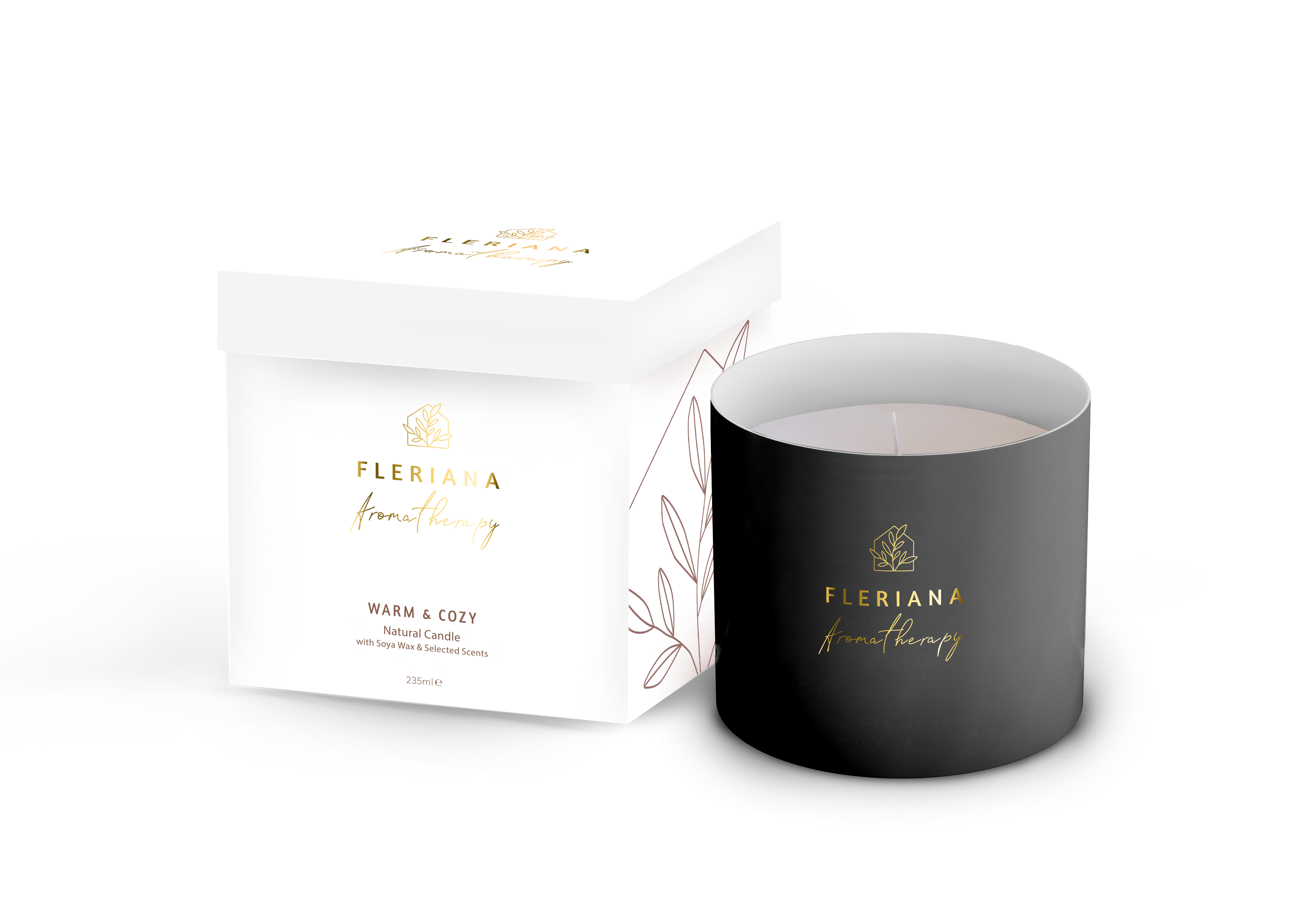 FLERIANA AROMATHERAPY – WARM & COZY NATURAL CANDLE